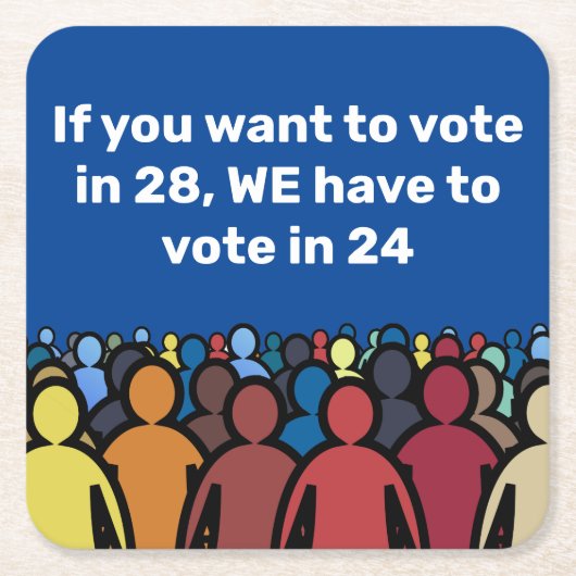 We moeten in 24 stemmen kartonnen onderzetters (Voorkant)