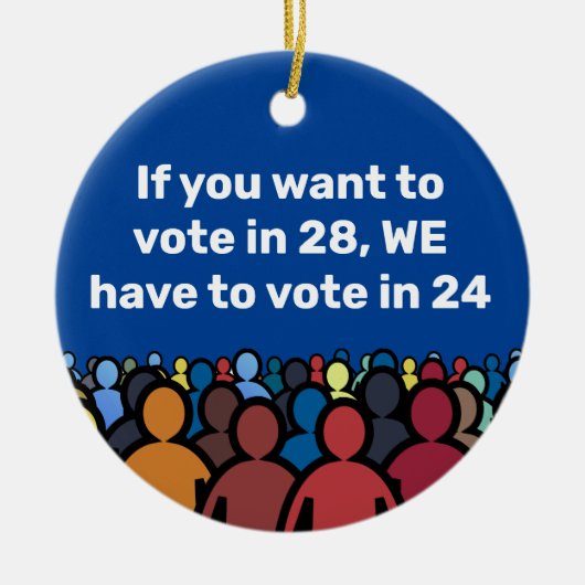 We moeten in 24 stemmen keramisch ornament (Voorkant)