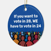 We moeten in 24 stemmen keramisch ornament (Links)