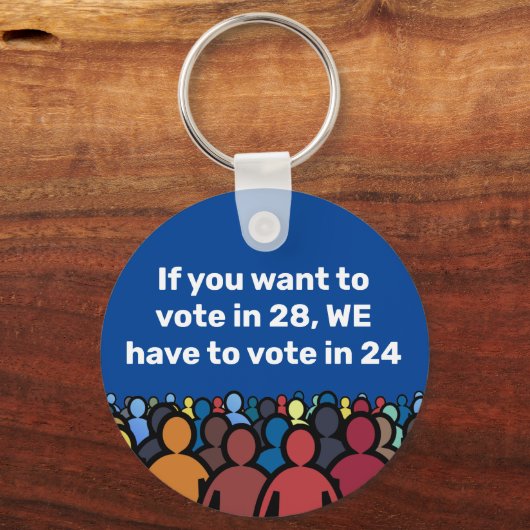 We moeten in 24 stemmen sleutelhanger (Achterkant)