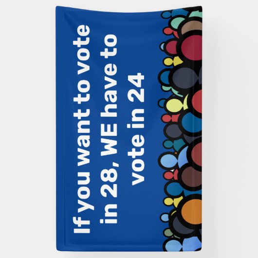 We moeten in 24 stemmen spandoek (Verticaal)