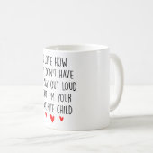 We moeten je favoriete kind vertellen koffiemok (Voorkant rechts)