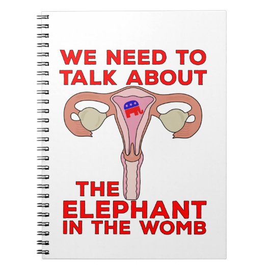 We moeten praten over de olifant in de baarmoeder notitieboek (Voorkant)