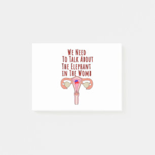 We moeten praten over de olifant in de baarmoeder post-it® notes