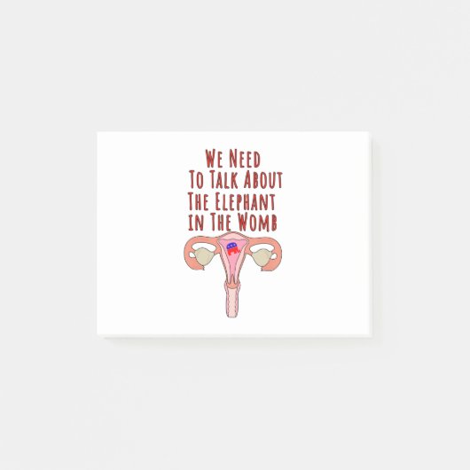 We moeten praten over de olifant in de baarmoeder post-it® notes (Voorkant)