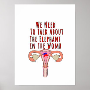 We moeten praten over de olifant in de baarmoeder poster