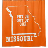 We moeten uit onze Missouri. Douchegordijn (Voorkant)