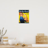 We moeten weerstand bieden: Rosie Custom Protest Poster (Keuken)