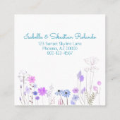 We Moved Blue Window Blooming Flower Box Custom Vierkante Visitekaartje (Achterkant)