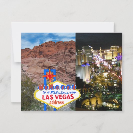 We Moved Las Vegas Address Announcement Postcard Aankondiging (Voorkant)