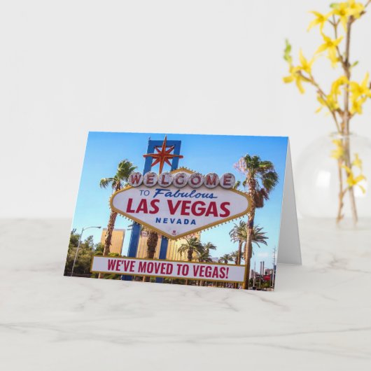 We Moved to Las Vegas New Address Kaart (Gele Bloem)