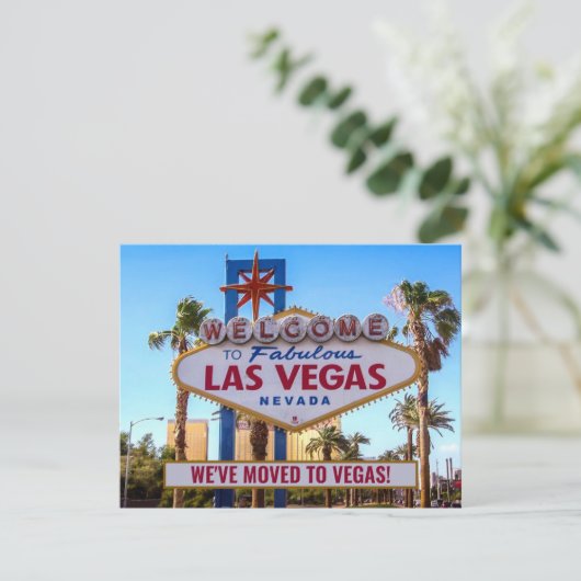 We Moved to Las Vegas New Home Aankondiging (Staand voorkant)