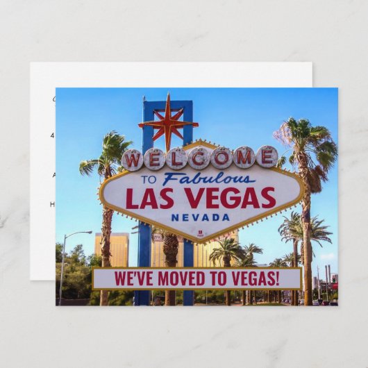 We Moved to Las Vegas New Home Aankondiging (Voorkant / Achterkant)