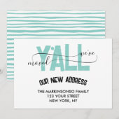 We Moved Y'all Moving Announcement Kaart (Voorkant / Achterkant)