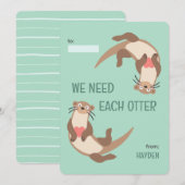 We need each otter classroom valentine's day card feestdagenkaart (Voorkant / Achterkant)