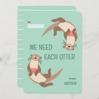 We need each otter classroom valentine's day card feestdagenkaart