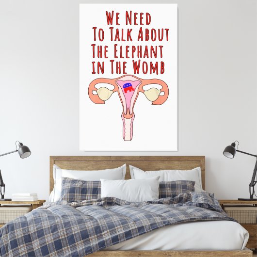 We Need to Talk About The Elephant In The Womb Canvas Afdruk (Insitu (Slaapkamer))