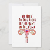 We Need to Talk About The Elephant In The Womb Kaart (Voorkant)