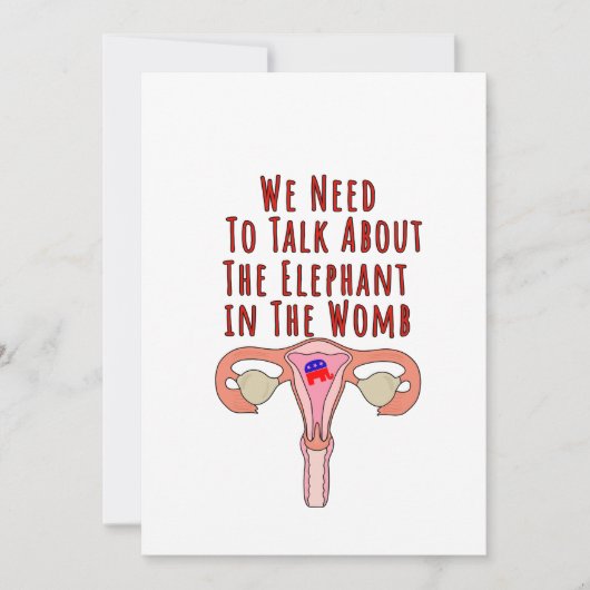 We Need to Talk About The Elephant In The Womb Kaart (Voorkant)