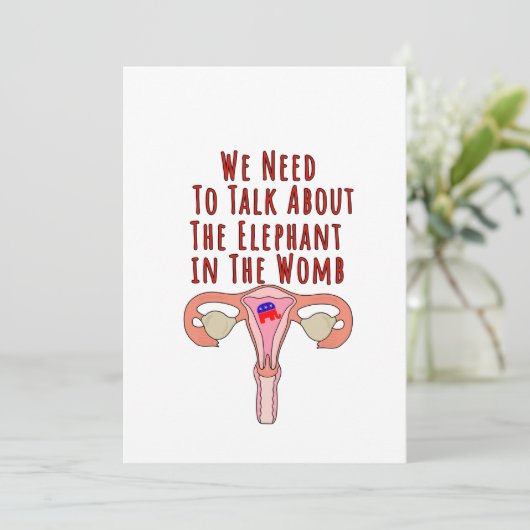 We Need to Talk About The Elephant In The Womb Kaart (Staand voorkant)