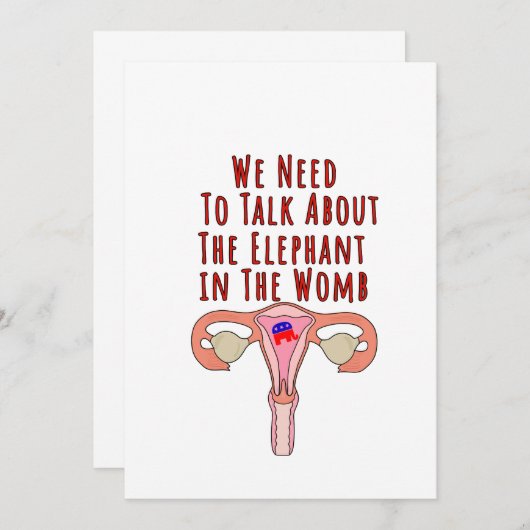We Need to Talk About The Elephant In The Womb Kaart (Voorkant / Achterkant)