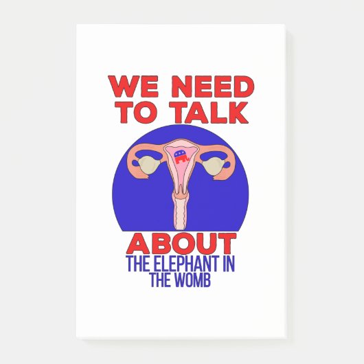 We Need to Talk About The Elephant In The Womb Post-it® Notes (Voorkant)