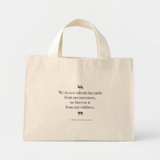 We nemen de aarde niet in mini tote bag