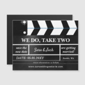 We nemen twee filmclapboard bruiloft uit (Voorkant / Achterkant)