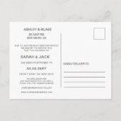 We nemen twee filmclapboard bruiloft uit aankondigingskaart (Achterkant)