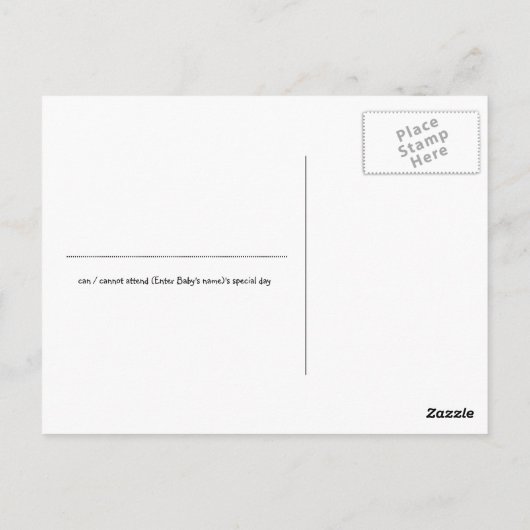 We noemen deze babyjongen - RSVP Briefkaart (Achterkant)