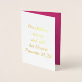 We noemen haar | Gold Foil Moederdag Kaart (Voorkant)