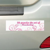 We oefenen de kunst van Unschoolling Bumpersticker (Op auto)