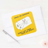 We onderwijzen vierkante sticker (Envelop)