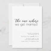 We One Where We We Getrouwd Uitnodiging Verloving (Voorkant)
