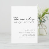 We One Where We We Getrouwd Uitnodiging Verloving (Staand voorkant)