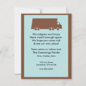 We ontgroeiden ons huis verhuizen aankondiging (Voorkant)