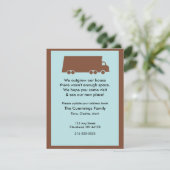 We ontgroeiden ons huis verhuizen aankondiging (Staand voorkant)