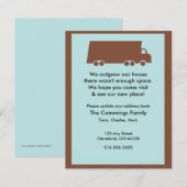 We ontgroeiden ons huis verhuizen aankondiging (Voorkant / Achterkant)