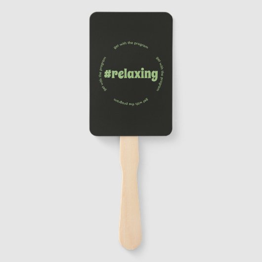 We ontspannen handwaaier (Achterkant)