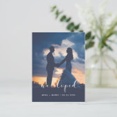 We ontwikkelden de Elegant-aankondiging foto Briefkaart (Staand voorkant)