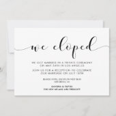 We ontwikkelden de Elegant zwarte & witte aankondi Kaart (Voorkant)