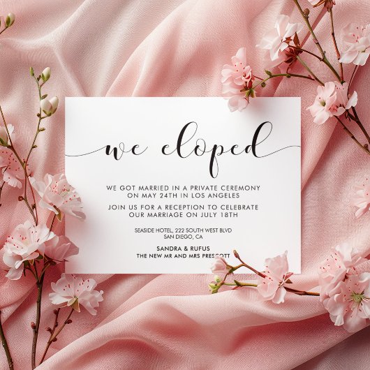 We ontwikkelden de Elegant zwarte & witte aankondi Kaart