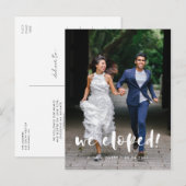 We ontwikkelden de Moderne foto van het manuscript Briefkaart (Voorkant / Achterkant)