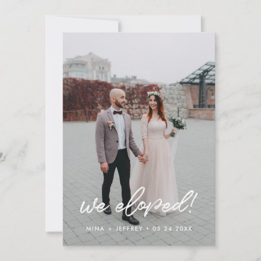 We ontwikkelden de moderne trouwaankondigingskaart aankondiging (Voorkant)