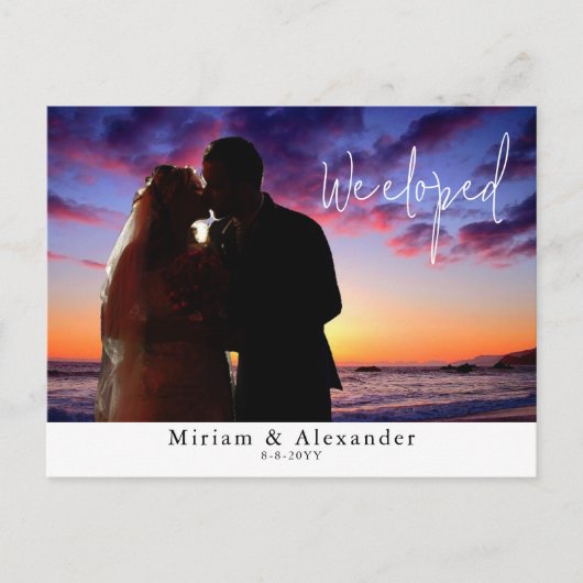 We ontwikkelden een Briefkaart voor de aankondigin (Voorkant)