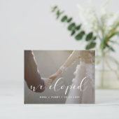 We ontwikkelden Elegant calligrafie foto Briefkaart (Staand voorkant)