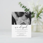 We ontwikkelden Elegant huwelijksaankondiging Briefkaart (Staand voorkant)