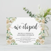 We ontwikkelden Elopement Reception Kaart (Staand voorkant)