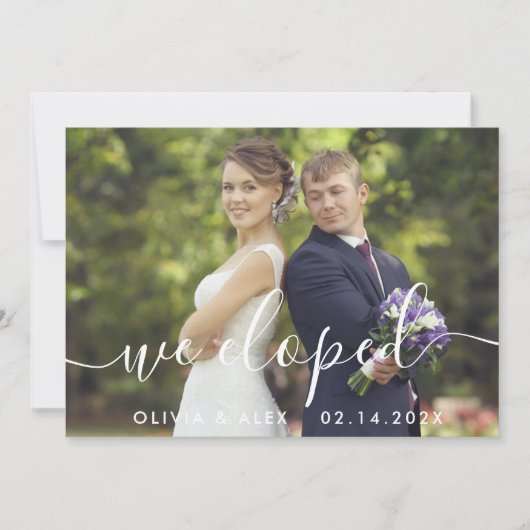 We ontwikkelden minimalistische script aangepaste aankondiging (Voorkant)