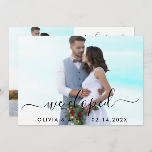 We ontwikkelden minimalistische script aangepaste aankondiging (Voorkant / Achterkant)